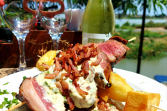 Cafe Del Rio restaurant in Tete Mozambique. A restaurant overlooking the Zambezi River