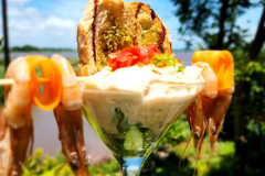 Cafe Del Rio restaurant in Tete Mozambique. A restaurant overlooking the Zambezi River