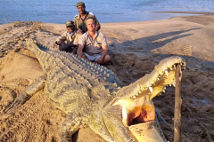Crocodile hunting in Mozambique.