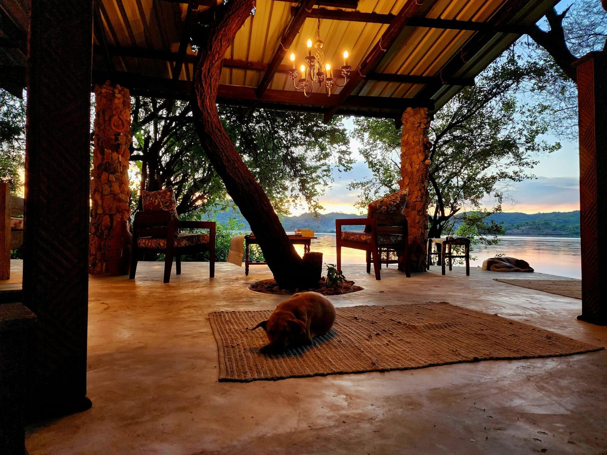 Boroma fishing camp on the Zambezi River Mozambique