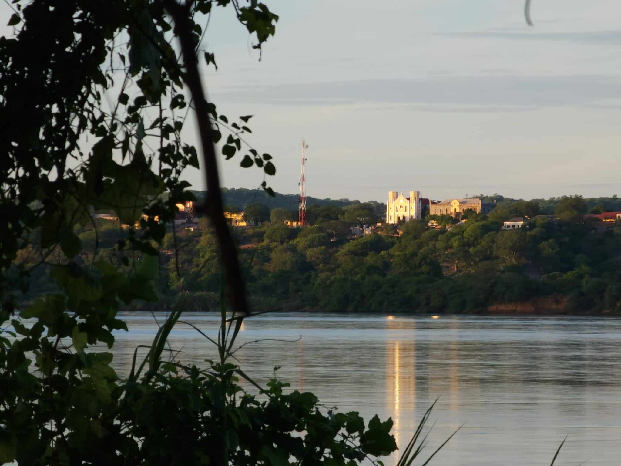 Boroma Catholic church Tete Mozambique, the Zambezi River