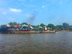 Goliath tiger fishing with Boroma fishing camp in the Congo