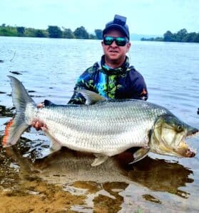 Goliath tiger fishing on the Congo River with Boroma Fishing Camp